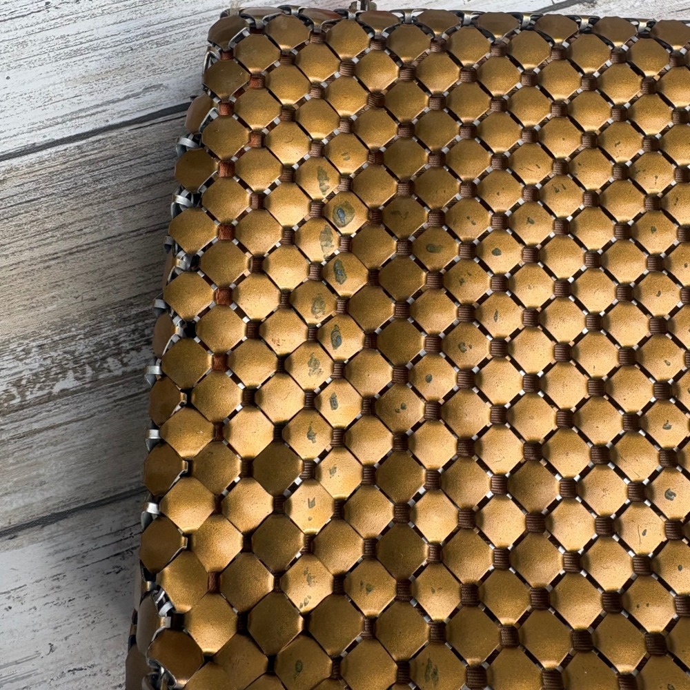 VTG Whiting & Davis Handbag Bronze Mesh Lucite Top Handle MCM Glamour Art Deco - Picture 4 of 15